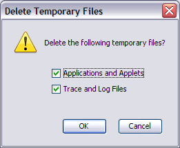 JJava Control Panel->General->Temporary Internet Files->Settings...